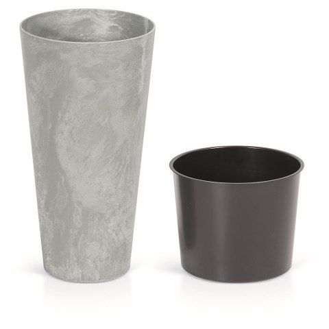 Doniczka z wkładem Tubus Slim Effect 20xh38 cm - beton Doniczka z wkładem Tubus Slim Effect 20xh38 cm - beton