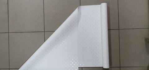 Folia dwustronna szer 50cm BIAŁA KROPKI Folia dwustronna szer 50cm BIAŁA KROPKI