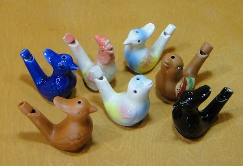 Gwizdek 5szt wodny ceramiczny ptaszek ok. 6 cm. (P895) Gwizdek 5szt wodny ceramiczny ptaszek ok. 6 cm. (P895)