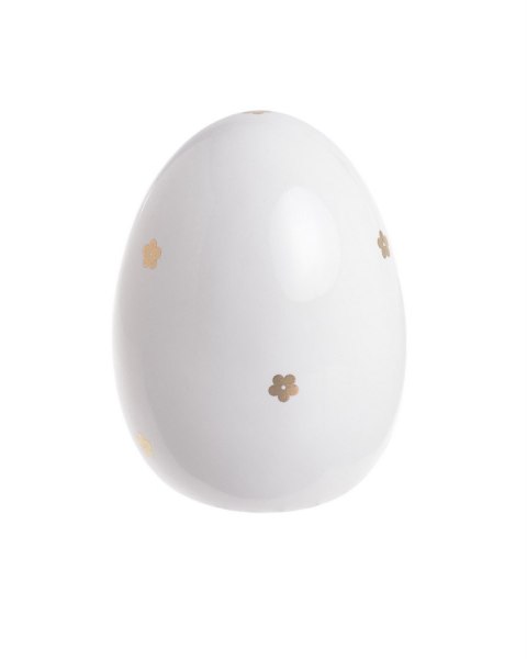 Jajko ceramiczne białe w złote kwiatki 8,5cm 8szt. 50CAN20053-4A Jajko ceramiczne białe w złote kwiatki 8,5cm 8szt. 50CAN20053-4A