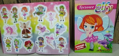 Kolorowanka + naklejki TĘCZOWE ELFY Kolorowanka + naklejki TĘCZOWE ELFY