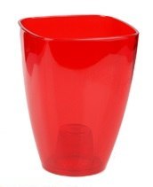 Osłonka do storczyka 12 cm transparentna czerwona Osłonka do storczyka 12 cm transparentna czerwona
