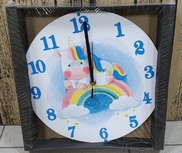 Zegar ścienny 30cm JEDNOROŻEC NA TĘCZY Zegar ścienny 30cm JEDNOROŻEC NA TĘCZY
