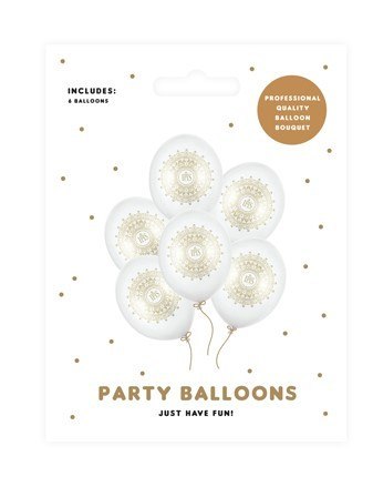 Balony 30cm Komunia IHS Metallic Pure White 6szt. | SB14M-110-008-6 Balony 30cm Komunia IHS Metallic Pure White 6szt. | SB14M-110-008-6