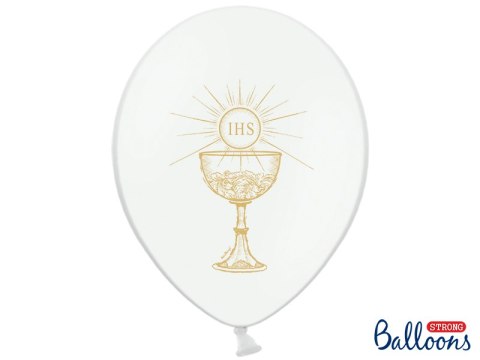 Balony 30cm Komunia IHS Metallic Pure White 6szt. | SB14M-110-008-6 Balony 30cm Komunia IHS Metallic Pure White 6szt. | SB14M-110-008-6