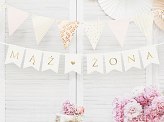 Baner Mąż Żona biały 15x110 cm GRL67-008 Baner Mąż Żona biały 15x110 cm GRL67-008