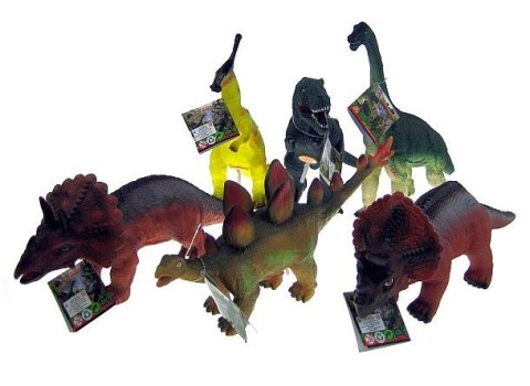 Dinozaur z dźwiękiem 37cm 6-rodzajów Dinozaur z dźwiękiem 37cm 6-rodzajów