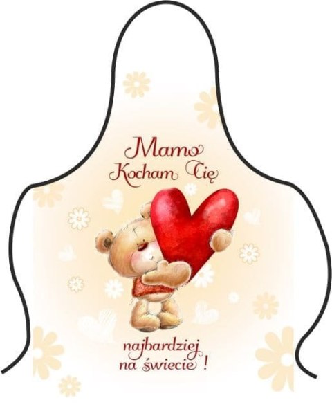 Fartuch Mamo, kocham Cię najbardziej na świecie FP58 Fartuch Mamo, kocham Cię najbardziej na świecie FP58