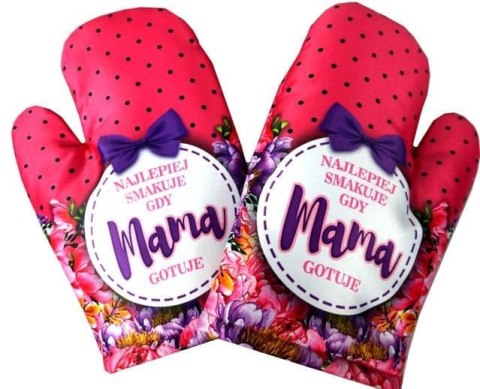 Rękawica kuchenna Najlepiej smakuje gdy mama gotuje R45 Rękawica kuchenna Najlepiej smakuje gdy mama gotuje R45