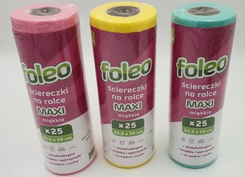 Ściereczki na rolce 25szt miękkie MAXI 22,5x39cm Ściereczki na rolce 25szt miękkie MAXI 22,5x39cm
