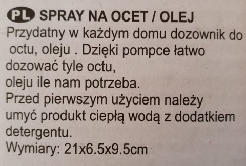 Spryskiwacz do oleju i octu 2w1 BB1151 Spryskiwacz do oleju i octu 2w1 BB1151