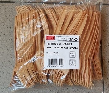 Widelce z włókna drzewnego wielorazowe 100szt. Widelce z włókna drzewnego wielorazowe 100szt.