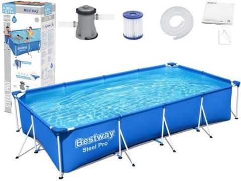 Basen stelażowy 400 x 211 cm 8w1 Bestway 56424 Basen stelażowy 400 x 211 cm 8w1 Bestway 56424