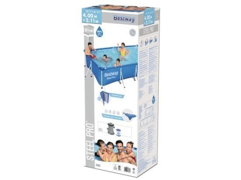 Basen stelażowy 400 x 211 cm 8w1 Bestway 56424 Basen stelażowy 400 x 211 cm 8w1 Bestway 56424
