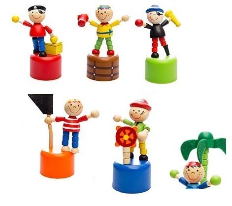Figurka drewniana piraci 12szt. | u-961 Figurka drewniana piraci 12szt. | u-961