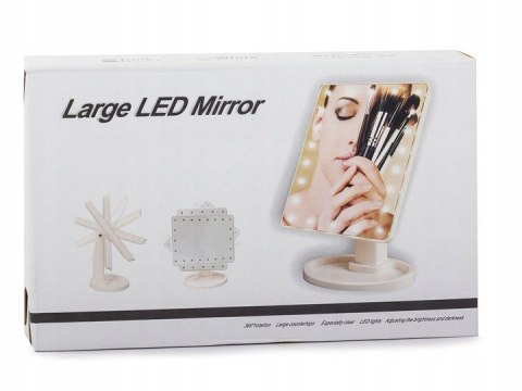 Lusterko kosmetyczne 16 led białe | 15496_B Lusterko kosmetyczne 16 led białe | 15496_B