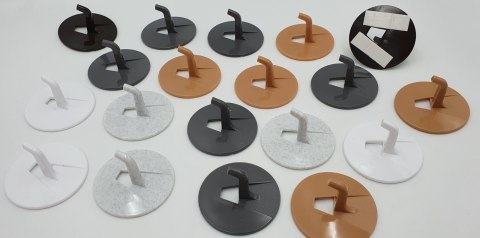 Wieszaki samoprzylepne 50szt OKRĄGŁE DUŻE fi-6cm Wieszaki samoprzylepne 50szt OKRĄGŁE DUŻE fi-6cm