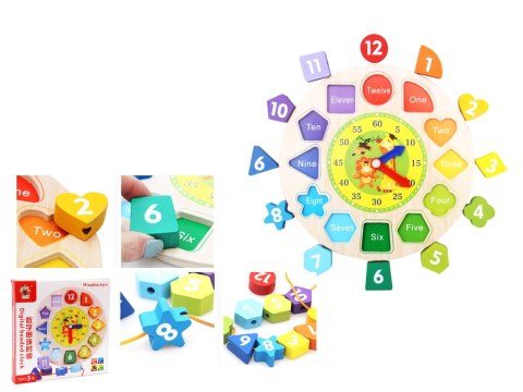 Zegar drewniany edukacyjny WAN-101 Zegar drewniany edukacyjny WAN-101