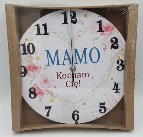 Zegar ścienny 30 cm Mamo Kocham Cię Zegar ścienny 30 cm Mamo Kocham Cię