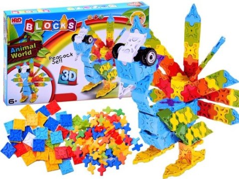 Klocki kolorowe kreatywne 3D PAW 227ele ZA2519 Klocki kolorowe kreatywne 3D PAW 227ele ZA2519