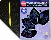 Wydrapywanka hologramowa A5 NIEBIESKA a'10 + rylec Wydrapywanka hologramowa A5 NIEBIESKA a'10 + rylec