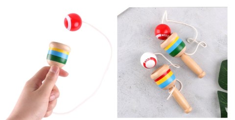 Zabawka drewniana zręcznościowa japońska KENDAMA 11cm NT1263 Zabawka drewniana zręcznościowa japońska KENDAMA 11cm NT1263