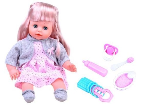 Bobas lalka w szarym sweterku śmieje się płacze ZA2898 Bobas lalka w szarym sweterku śmieje się płacze ZA2898