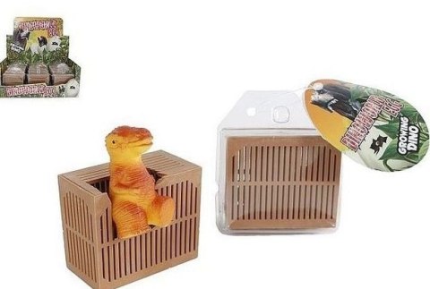 Dinozaur rosnący 6cm w klatce Dinozaur rosnący 6cm w klatce