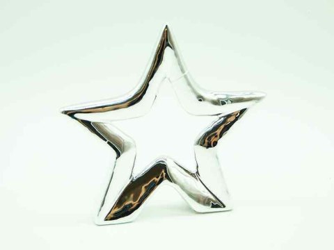 Gwiazda 12szt ceram. SREBRO 12,7 x 2,5 x 12,1 cm TG59516-2 Gwiazda 12szt ceram. SREBRO 12,7 x 2,5 x 12,1 cm TG59516-2