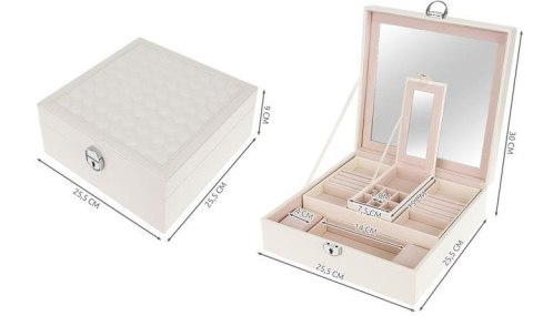 Kuferek na biżuterię - biały Beautylushh 8895 Kuferek na biżuterię - biały Beautylushh 8895