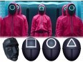 Maska SQUID GAME COSPLAY HALLOWEN 4 WZORY Maska SQUID GAME COSPLAY HALLOWEN 4 WZORY