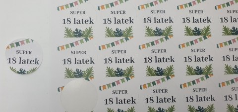 Naklejki 35 mm - SUPER 18 latek - 35 szt Naklejki 35 mm - SUPER 18 latek - 35 szt