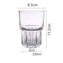 Szklanki 320ml zdobione do kawy latte drinków whisky 6szt. | SZK20