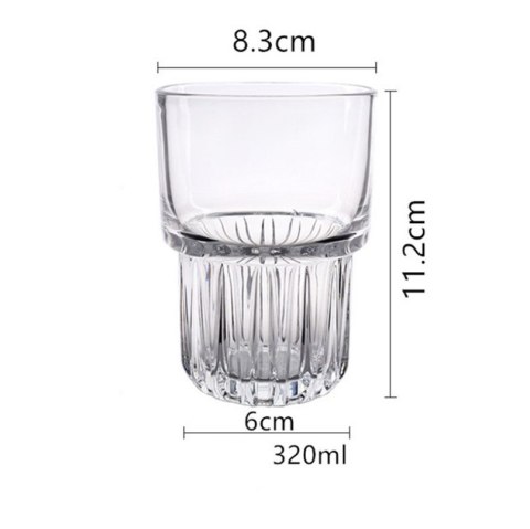 Szklanki 320ml zdobione do kawy latte drinków whisky 6szt. | SZK20 Szklanki 320ml zdobione do kawy latte drinków whisky 6szt. | SZK20