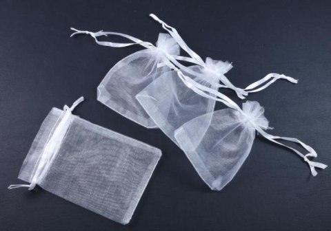 Torebki z organzy białe 20 x 25cm op. 24szt. | SO-33-03 Torebki z organzy białe 20 x 25cm op. 24szt. | SO-33-03