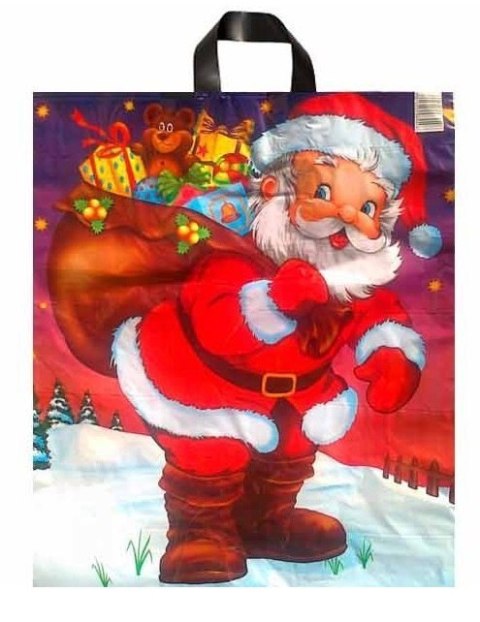 Reklamówka z uchwytem 44x50cm Mikołaj 25szt. Reklamówka z uchwytem 44x50cm Mikołaj 25szt.