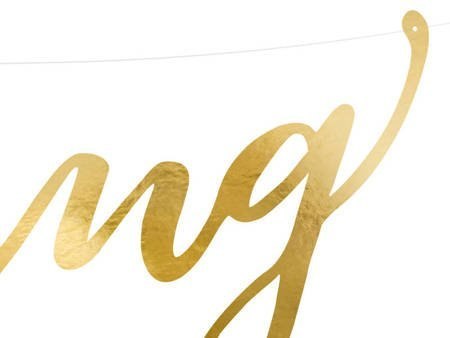 Baner Wedding złoty 16,5 x 45cm | GRL38-019 Baner Wedding złoty 16,5 x 45cm | GRL38-019