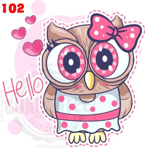 Naprasowanka 13x18 SOWA HELLO 10szt NR102 Naprasowanka 13x18 SOWA HELLO 10szt NR102