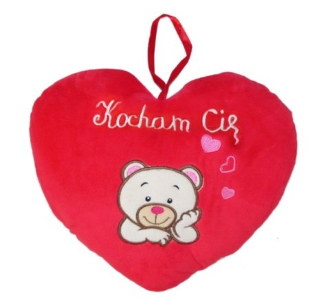 Serce pluszowe z misiem Kocham Cię 25cm | S1592 Serce pluszowe z misiem Kocham Cię 25cm | S1592