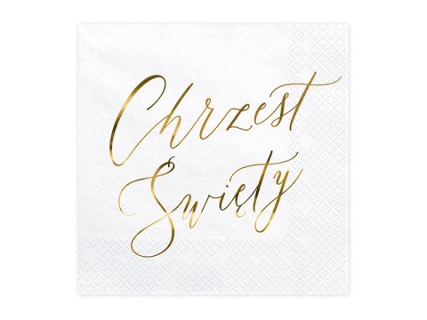 Serwetki 20szt. Chrzest Święty biały 33x33 | SP33-89-019ME Serwetki 20szt. Chrzest Święty biały 33x33 | SP33-89-019ME