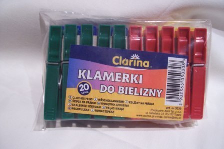 Klamerki do bielizny - plastikowe a`20 Klamerki do bielizny - plastikowe a`20