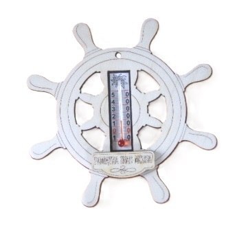 Koło sterownicze termometr statek - 14 cm. nr. 105 Koło sterownicze termometr statek - 14 cm. nr. 105