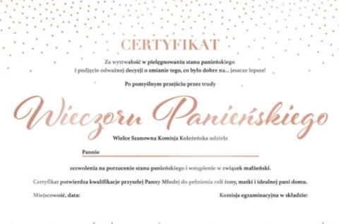 Certyfikat Bride to Be rosegold | 128855 Certyfikat Bride to Be rosegold | 128855