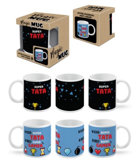 Kubek Boss magiczny 300ml - Tata gamer Kubek Boss magiczny 300ml - Tata gamer