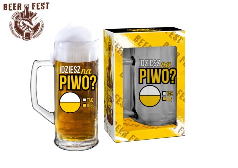 Kufel do piwa Reno Ottica 500ml - Idziesz na piwo? Kufel do piwa Reno Ottica 500ml - Idziesz na piwo?