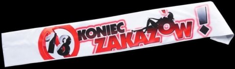 Szarfa ozdobna Koniec zakazów | SZ21 Szarfa ozdobna Koniec zakazów | SZ21