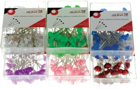 Szpilki 54mm fioletowe diament 50szt. 6op. | SPD54 Szpilki 54mm fioletowe diament 50szt. 6op. | SPD54