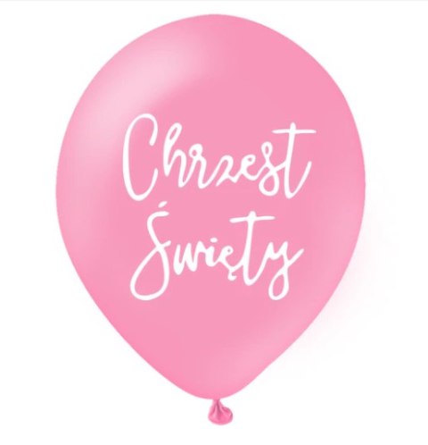 Balony 12' na hel CHRZEST ŚWIĘTY różowe 100szt. | 400818 Balony 12' na hel CHRZEST ŚWIĘTY różowe 100szt. | 400818