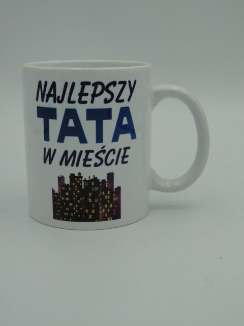 Kubek ceramiczny 300 ml w kartoniku NAJLEPSZY TATA W MIEŚCIE Kubek ceramiczny 300 ml w kartoniku NAJLEPSZY TATA W MIEŚCIE