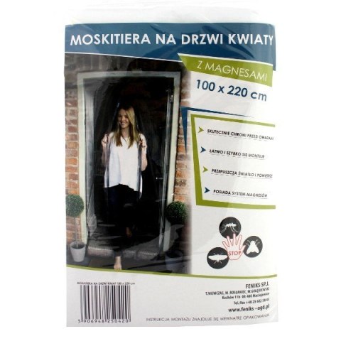 Moskitiera na drzwi 100x220cm z magnesami kwiat Moskitiera na drzwi 100x220cm z magnesami kwiat